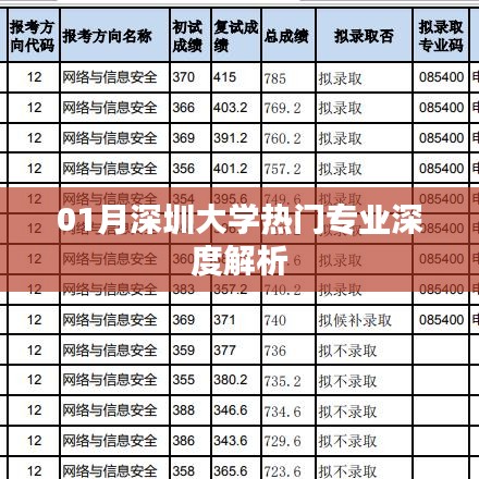 深圳大學(xué)熱門專業(yè)深度解析，一月資訊速遞