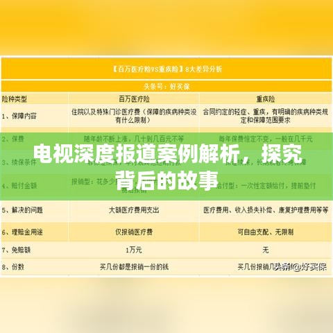 電視深度報道案例解析，探究背后的故事