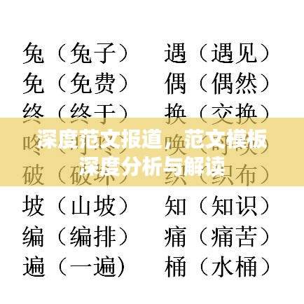 深度范文報道，范文模板深度分析與解讀