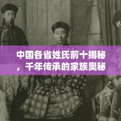 中國各省姓氏前十揭秘，千年傳承的家族奧秘探索